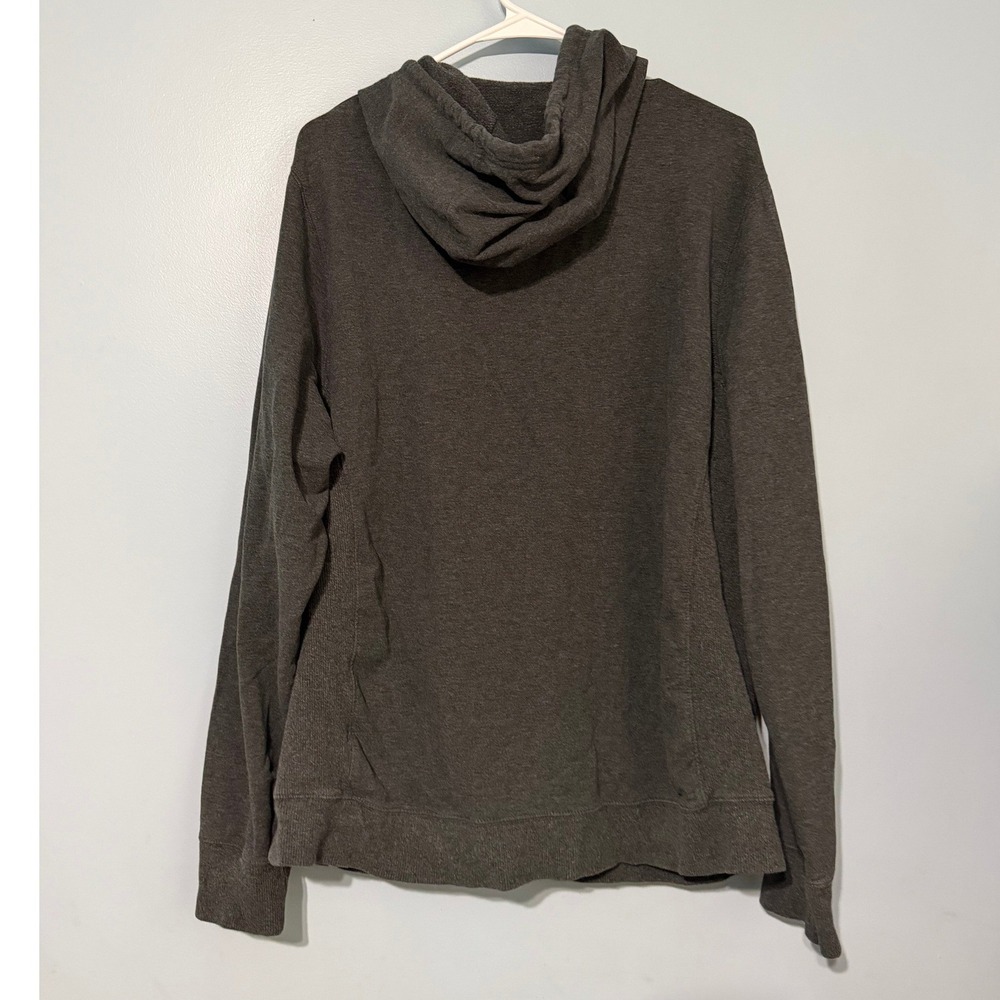 LL Bean Men's L Hoodie Gray Graphic Logo Mountain Sweatshirt Regular 508293 - Picture 2 of 5